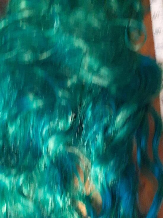NEW ! Women Long 28 Inch Wig Curly Green main image 7